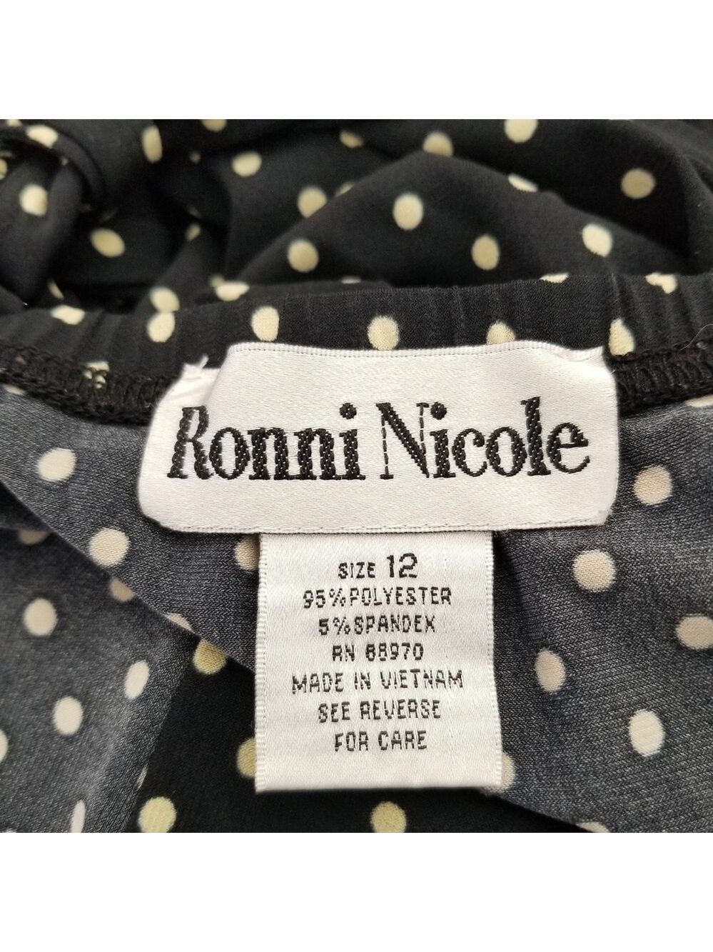 Ronnie Nicole Polka Dot Tie Back Women's Dress Size 12 - Picture 8 of 8